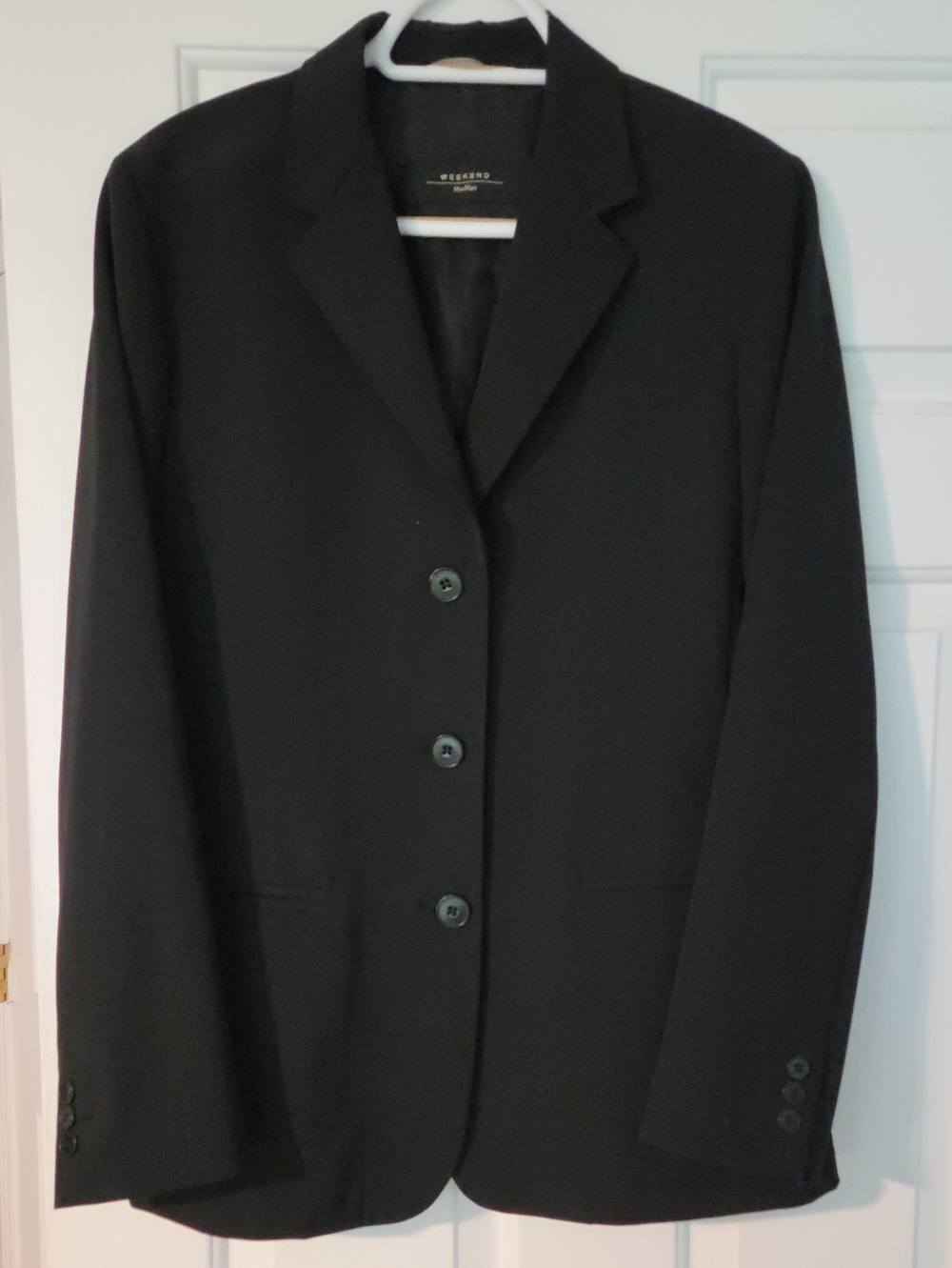 Weekend Max Mara Black Single-Breasted Tailored Blazer